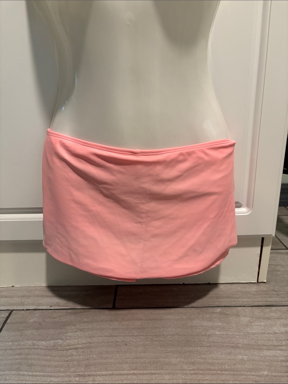 High-Waist Swim Boyshorts in Coral Pink